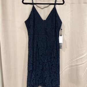 ASTR The Label Navy Lace Dress XL, NWT